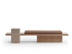 Panca in legno e marmo&nbsp;METIS - FRIGERIO POLTRONE E DIVANI