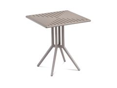 Tavolo quadrato  in tecnopolimero con base a 4 razze&nbsp;JUNIPER POLIWEAVE SQUARE - GABER