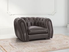 Poltrona capitonn� in pelle con braccioli&nbsp;MAXIMILIAN - GIOVANNETTI CLASSICI
