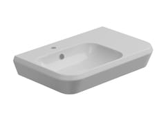 Lavabo rettangolare singolo in ceramica con piano&nbsp;CRUISE - GSG CERAMIC DESIGN