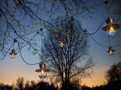 Lampada a sospensione per esterno su cavi&nbsp;GUINGUETTE OUTDOOR - ALDO BERNARDI