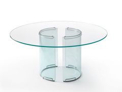 Tavolo rotondo in cristallo&nbsp;ADAM - GALLOTTI&RADICE