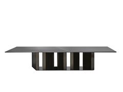 Tavolo rettangolare in legno e vetro&nbsp;PLATIUM SYSTEM - GALLOTTI&RADICE