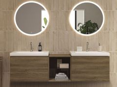 Pensile bagno sospeso a giorno in legno&nbsp;SCAFFALE QUADRATO - GEBERIT