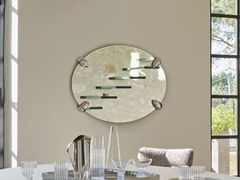 SPECCHIO OVALE IN ALLUMINIO DA PARETE&nbsp;KIRA 98 - GERVASONI