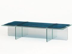 Tavolino rettangolare basso in cristallo&nbsp;GLACIER - GLAS ITALIA