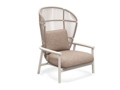 Poltrona da giardino in tessuto e corda con schienale alto e braccioli&nbsp;FERN - GLOSTER FURNITURE