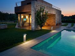 Palo completo di apparecchio illuminante e relativa maschera&nbsp;QUANTUM POST - GOCCIA ILLUMINAZIONE