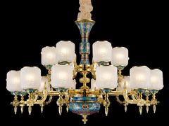 Lampadario in rame&nbsp;P28085-12+6 - GOLDSURE