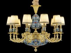 Lampadario in rame&nbsp;P28088-10 FABRIC - GOLDSURE