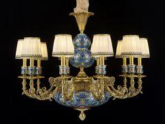 Lampadario in rame&nbsp;P28089-10 FABRIC - GOLDSURE