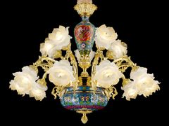 Lampadario in rame&nbsp;P28101-10+5 - GOLDSURE