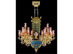 Lampadario in metallo&nbsp;P28115-40 GOLD RED - GOLDSURE