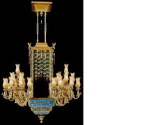 Lampadario in metallo&nbsp;P28115-52 AMBER - GOLDSURE