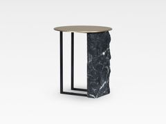 Tavolino rotondo in marmo Nero Marquina&nbsp;AIRE - GREEN APPLE - INTERNATIONAL TRADING