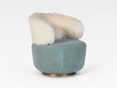 Poltroncina girevole in tessuto&nbsp;CAJU - GREEN APPLE - INTERNATIONAL TRADING