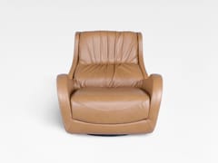 Poltrona girevole in pelle con braccioli&nbsp;CAPELINHOS - GREEN APPLE - INTERNATIONAL TRADING