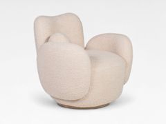 Poltrona girevole in tessuto con braccioli&nbsp;CONCHULA - GREEN APPLE - INTERNATIONAL TRADING