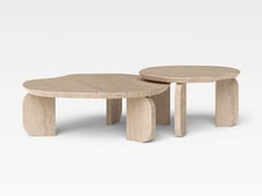 Set di tavolini da caff� in travertino&nbsp;DORNES - GREEN APPLE - INTERNATIONAL TRADING