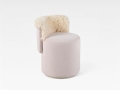 Pouf girevole in pelle&nbsp;GRAND - GREEN APPLE - INTERNATIONAL TRADING