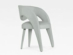 Sedia imbottita in pelle con braccioli&nbsp;LAURENCE - GREEN APPLE - INTERNATIONAL TRADING