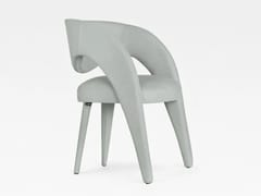 Sedia imbottita in pelle con braccioli&nbsp;LAURENCE - GREEN APPLE - INTERNATIONAL TRADING