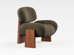 Poltrona in tessuto e legno massello&nbsp;SENSE - GREEN APPLE - INTERNATIONAL TRADING