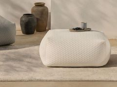 Pouf da giardino sfoderabile quadrato in tessuto tecnico&nbsp;NITA - DISTRIBUYEN ECOMMERCE GROUP