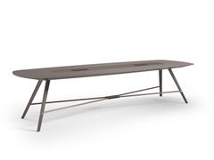 Tavolo da riunione in legno con presa elettrica&nbsp;CONNECT - HUCA HABITAT