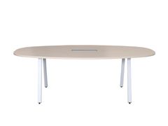 Tavolo da riunione ovale in legno con sistema passacavi&nbsp;YOURPLACE CORE - HAWORTH