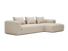 Divano modulare in tessuto con penisola a 3 posti&nbsp;MASSI LUX - H FURNITURE