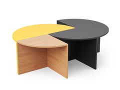 Set di tavolini in legno&nbsp;PIE CHART SYSTEM - H FURNITURE