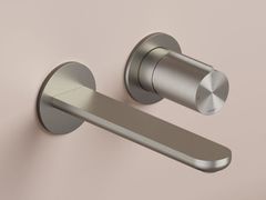 Miscelatore per lavabo a 2 fori a muro in acciaio inox&nbsp;GENT GT105 - HOTBATH