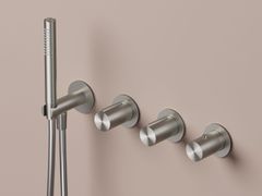 Miscelatore per doccia a 4 fori termostatico in acciaio inox con soffione&nbsp;GENT GT7071 - HOTBATH