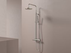 Colonna doccia a parete termostatica in acciaio inox con soffione&nbsp;GENT SDS33 - HOTBATH