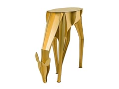 Tavolino alto ovale in HPL&nbsp;DIANE GOLD - IBRIDE