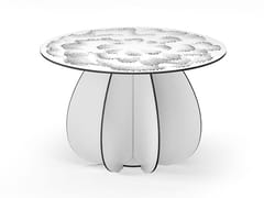 Tavolino rotondo basso in HPL&nbsp;GARDENIA - IBRIDE
