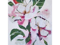 DIPINTO A MANO SU TELA&nbsp;SWEET PINK FLOWERS - ICI ET L�