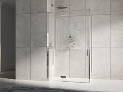 Porta battente con elemento fisso per parete fissa&nbsp;AZURE - INDA�