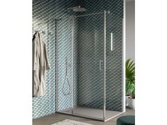 Porta a battente con elemento fisso e parete fissa&nbsp;CLAIRE DESIGN - INDA�