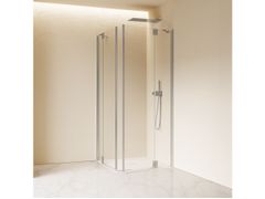 Porta battente con elemento fisso per angolo&nbsp;PRAIA DESIGN - INDA�