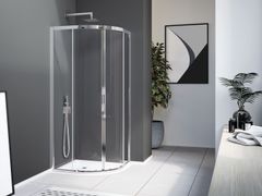 Box doccia semicircolare con porta scorrevole&nbsp;RAPID - INDA�