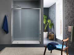 Box doccia a nicchia con porta scorrevole&nbsp;TRENDY DESIGN - INDA�