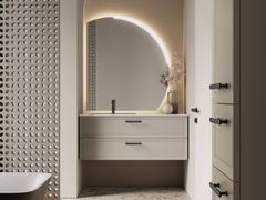Mobile lavabo sospeso in legno con specchio&nbsp;PROVENCE 01 - IDEAGROUP