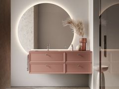 Mobile lavabo sospeso in legno con lavabo integrato e piano Aquagel&nbsp;PROVENCE 03 - IDEAGROUP