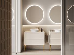 Consolle lavabo singolo in legno con specchio&nbsp;PROVENCE 05 - IDEAGROUP