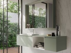 Mobile lavabo sospeso con specchio&nbsp;SENSE 09 - IDEAGROUP
