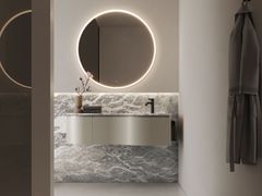 Mobile lavabo sospeso con specchio&nbsp;SEVENTY FORM 08 - IDEAGROUP