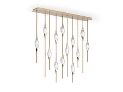 Lampada a sospensione a LED in cristallo&nbsp;IL PEZZO 12 STAGGERED CHANDELIER - IL PEZZO MANCANTE