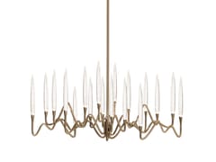 Lampada a sospensione a LED in ottone&nbsp;IL PEZZO 3 LONG CHANDELIER - IL PEZZO MANCANTE